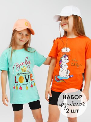 Bonito Футболка 587180 BK0002D-2 мятный-оранжевый