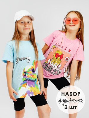 Bonito Футболка 587181 BK0002D-2 розовый-голубой