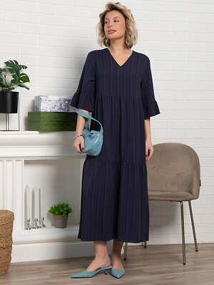 LT Collection Платье 587360 П15387-8М темно-синий