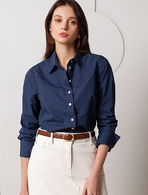 VILATTE Блузка 587387 D29.300 темно-синий