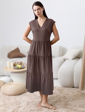 VILATTE Платье 587399 D42.123 кофе