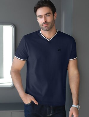 VILATTE Футболка 587419 U49.056 т.синий