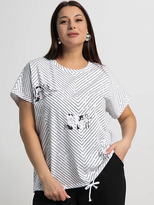 LT Collection Блуза 587429 Б15356-20М белый