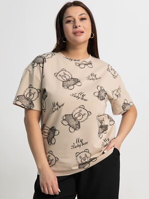 LT Collection Футболка 587436 Б15372-20М бежевый