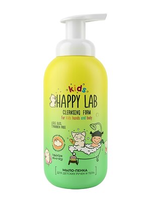 Happy Lab Kids Детское мыло-пенка для рук и тела, сладкое яблочко, 500 мл 587445 28446 