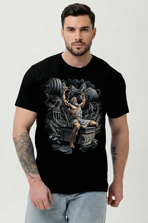 Натали Футболка 587557 8596 черная+Зевс