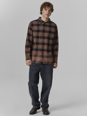 MARK FORMELLE Рубашка 587655 121953-2 коричневая клетка с варкой