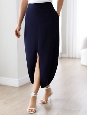 VILATTE Юбка 587878 D26.203 темно-синий