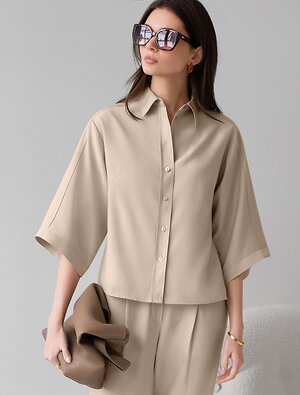 VILATTE Блузка 587881 D29.354 светло-бежевый