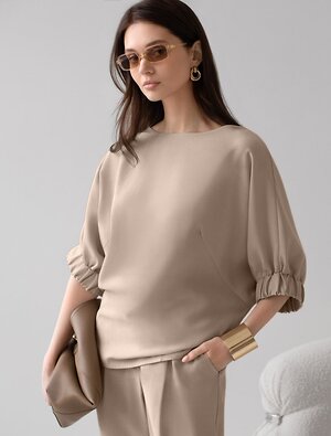 VILATTE Блузка 587885 D29.359 светло-бежевый