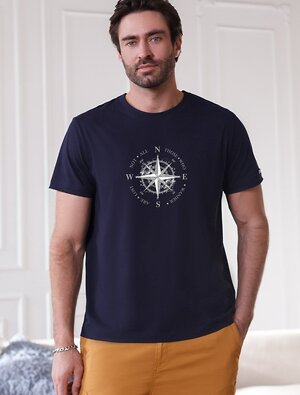 VILATTE Футболка 587907 U49.068 т.синий_wander