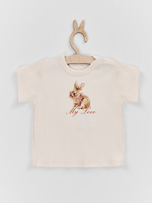 MARK FORMELLE Джемпер 588075 83108-2 молочный +бантики и зайки на розовом