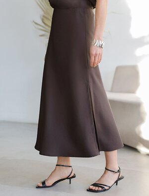 VILATTE Юбка 588322 D26.208 кофейный