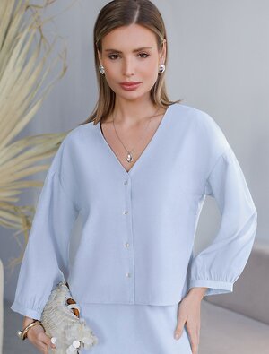 VILATTE Блузка 588332 D29.356 голубой