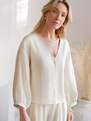 VILATTE Блузка 588335 D29.356 натуральный белый