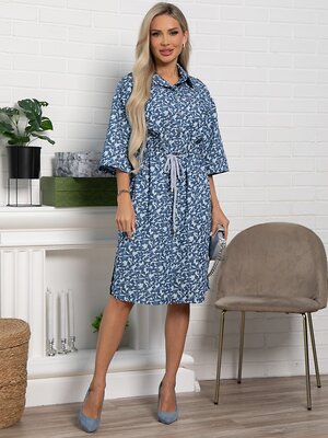 LT Collection Платье 588489 П15449-4М синий