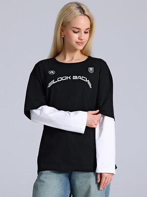 Апрель Лонгслив 588610 1ЖДЛД5038001 черный+белый