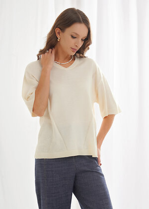 CLEVER Джемпер 588882 264681/209ха молочный