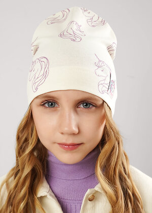 CLEVER Шапка 588950 566608/2рп молочный