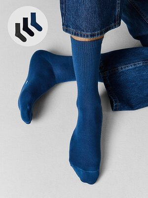 MARK FORMELLE Мужские носки 589047 107A-1663 джинсовый /т.синий /асфальт/