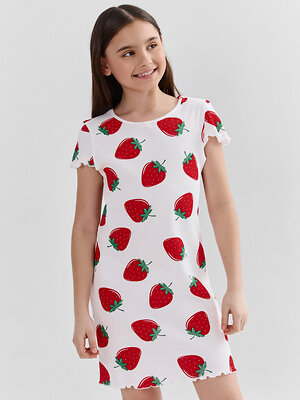 MARK FORMELLE Сорочка 589068 577724 клубнички на белом