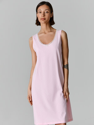 MARK FORMELLE Сорочка 589072 572399 горошек на персиковом