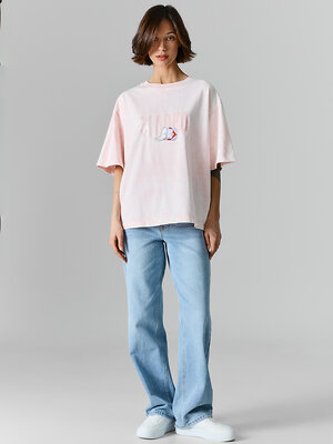 MARK FORMELLE Футболка 589169 112961 ACID WASH бл.сиреневый +печать