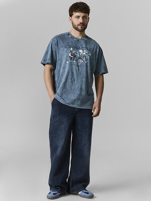 MARK FORMELLE Футболка 589177 111858 ACID WASH графит +печать