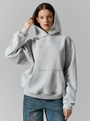 MARK FORMELLE Худи 589185 122524 ACID WASH пепельный +печать