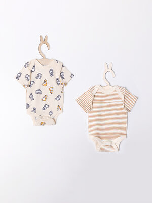 MARK FORMELLE Боди детское 589582 13015-1-2 котики на слив. масле +полоска на слив. масле