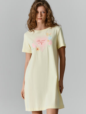 MARK FORMELLE Сорочка 589623 572346 разбеленный желтый +печать