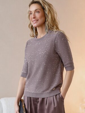 VILATTE Джемпер 589703 D39.297 кофейный