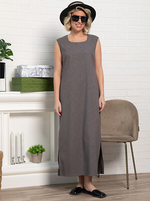 LT Collection Платье 589706 П15324-19М серо-коричневый