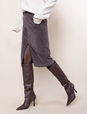 VILATTE Юбка 590039 D26.456 кофейный