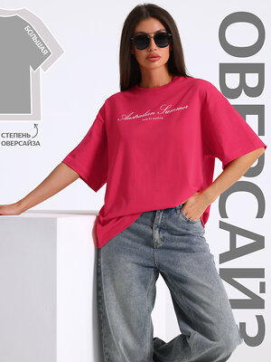 Апрель Футболка 590082 1ЖДФК4661804 ярко-красный