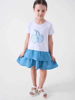 PLAYTODAY Платье 590233 12622374 белый,синий