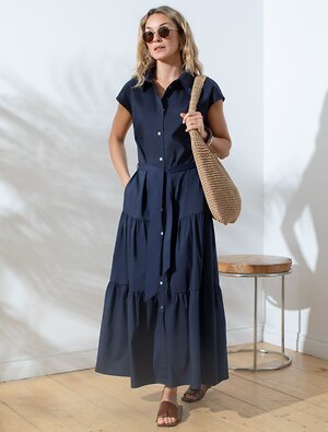 VILATTE Платье 590313 D22.265 темно-синий