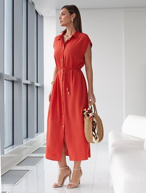 VILATTE Платье 590331 D22.269 коралловый