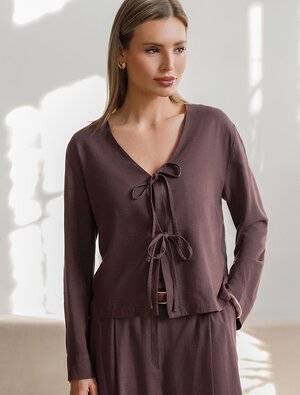 VILATTE Блузка 590367 D29.358 коричневый