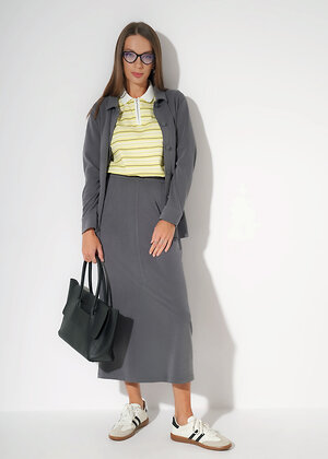 CLEVER Юбка 590428 267197/200тдф т.серый