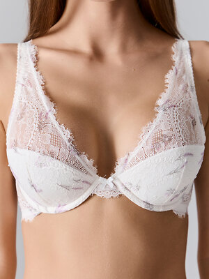 MARK FORMELLE Бюстгальтер 590490 512273 лавандовые веточки на молочном