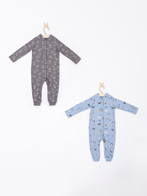 MARK FORMELLE Комбинезон 590505 14012-2 собачки на голубом +собачки на сером