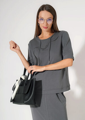 CLEVER Джемпер 590522 267183/200тдф_п т.серый