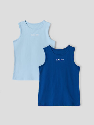 MARK FORMELLE Майка 590533 423344-2 голубое небо +синий +печать