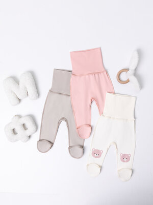 MARK FORMELLE Ползунки 590545 85114-3 молочный +серо-коричневый +серебр.розовый +печать