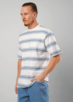 CLEVER Футболка 590689 562472/20тдф джинсовый/белый