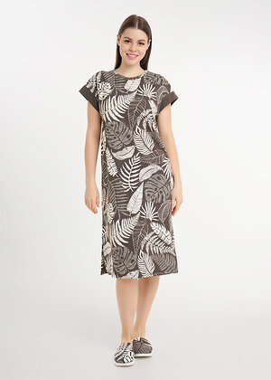 CLEVER Платье 590703 LDR26-1231/1 молочный/т.коричневый