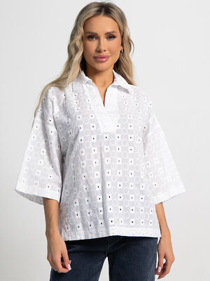 LT Collection Блуза 591140 Б15556-16М белый