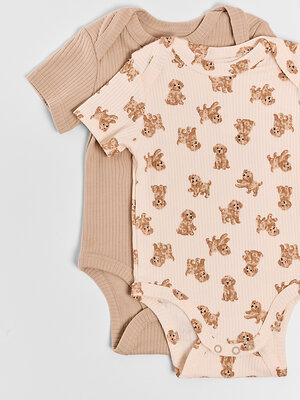 MARK FORMELLE Боди детское 591282 13015-2 ирландский крем +собачки на молочном