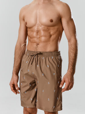 MARK FORMELLE Шорты 591611 701009 кораблики на коричневом